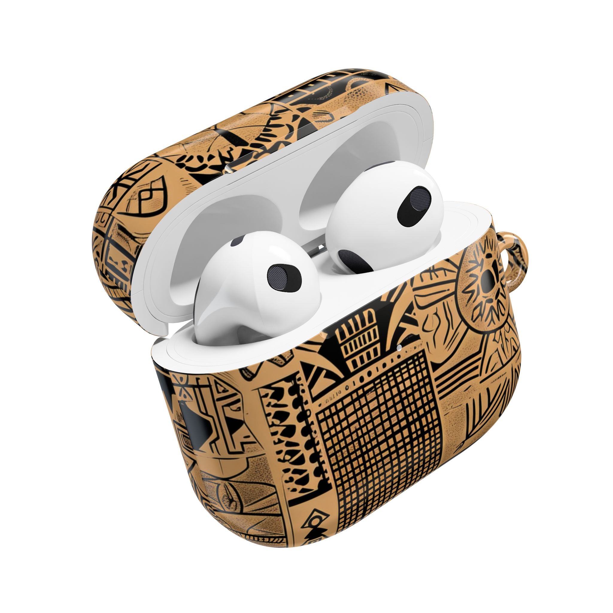 Celestial Faces Brown - AirPods Case