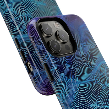 Neon Waves Flow iPhone 14 - Tough+