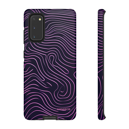 Purple Line Minimalism - Protective Phone Case