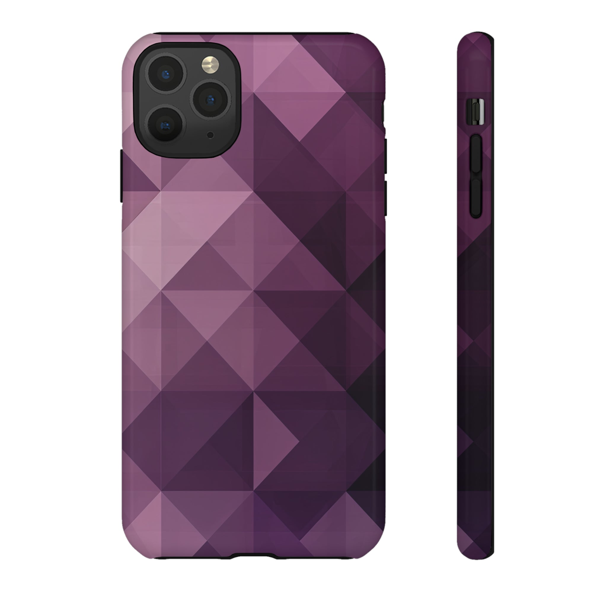 Purple Fade Squares - Protective Phone Case