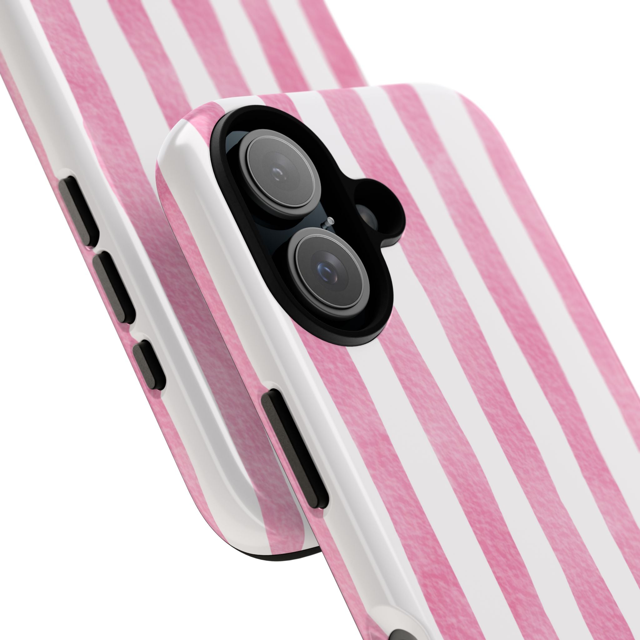 Pink Watercolor Stripes - iPhone Case