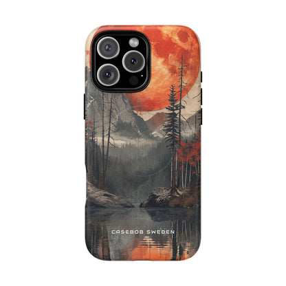 Celestial Glow Over Reflective Landscape iPhone 16 | Tough+ Phone Case