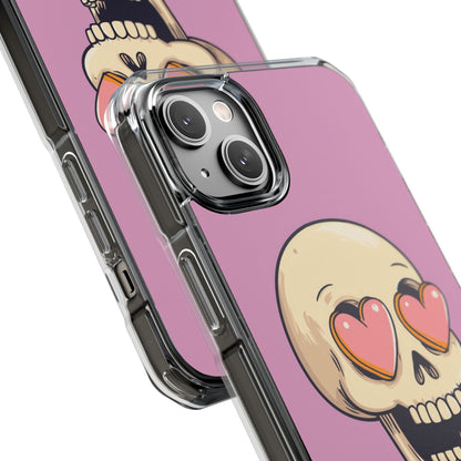 Heart Eyed Skull iPhone 14 Plus Case - Impact