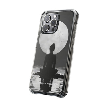 Zen Serenity Moon Reflection iPhone 15 - Clear Impact Phone Case