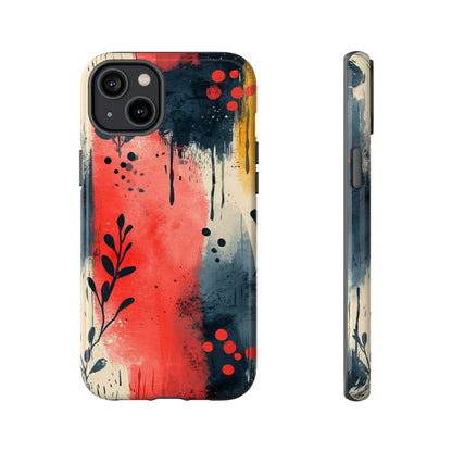 Scandinavian Leafy Brushstrokes - Protective Phone Case