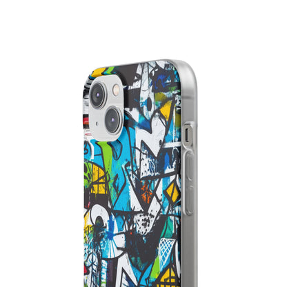 White Ripple Drift iPhone 14 Case - Soft