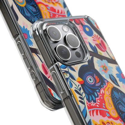 Whimsical Owl Garden iPhone 15 - Impact Clear+