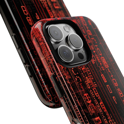 Neon Circuit Dreams iPhone 16 - Tough
