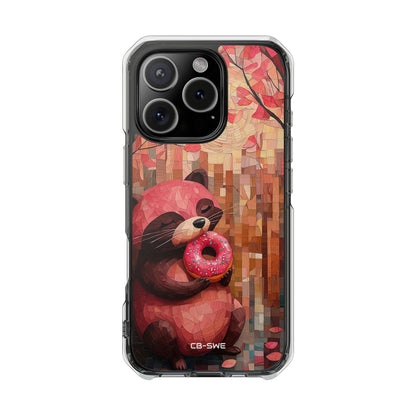 Raccoon Holds Donut iPhone Case - Impact