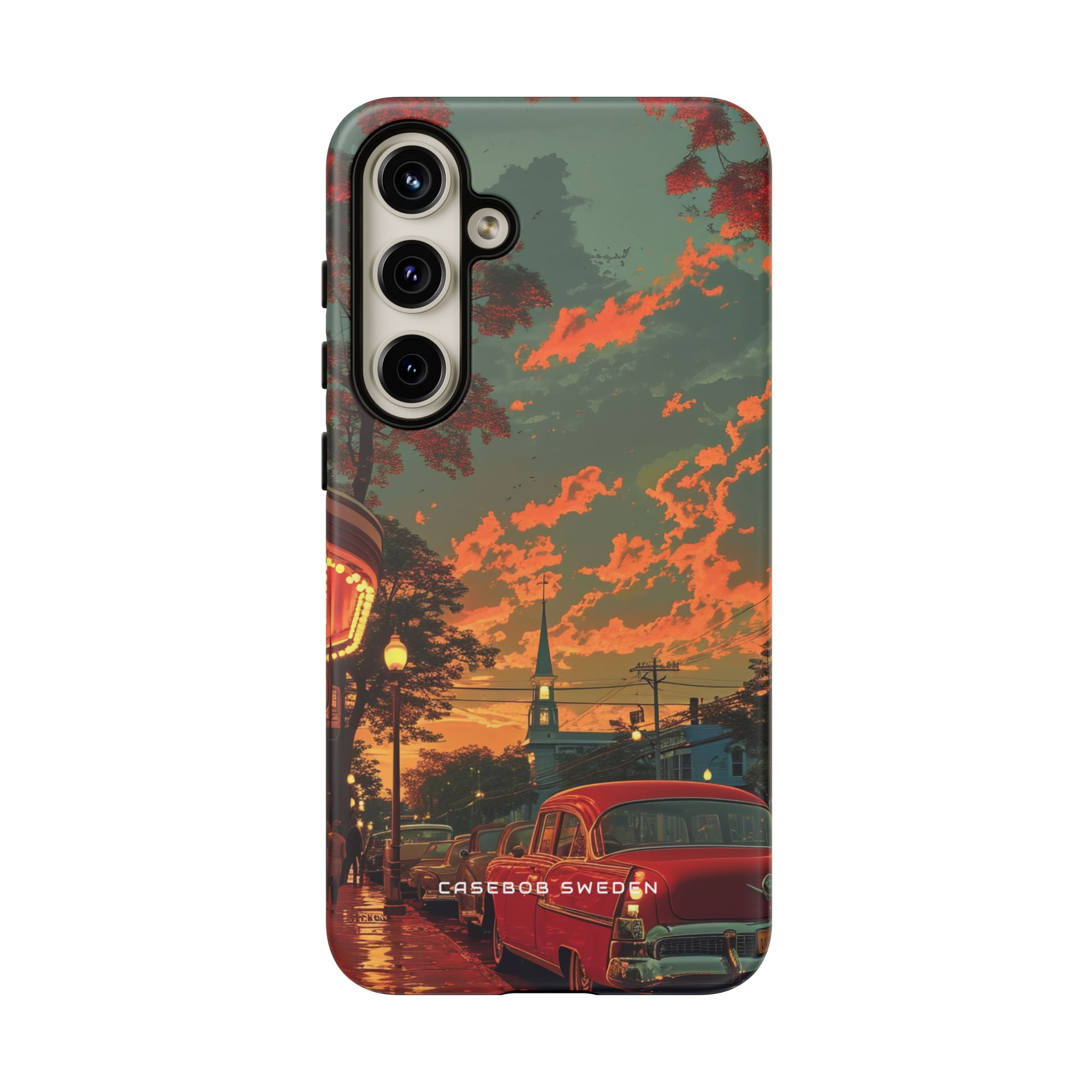 Mid-Century Nostalgia Streetscape Samsung S24 - Tough Phone Case