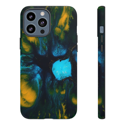 Blue Flower Ink Art iPhone Case (Protective) iPhone 13 Pro Max Matte Phone Case