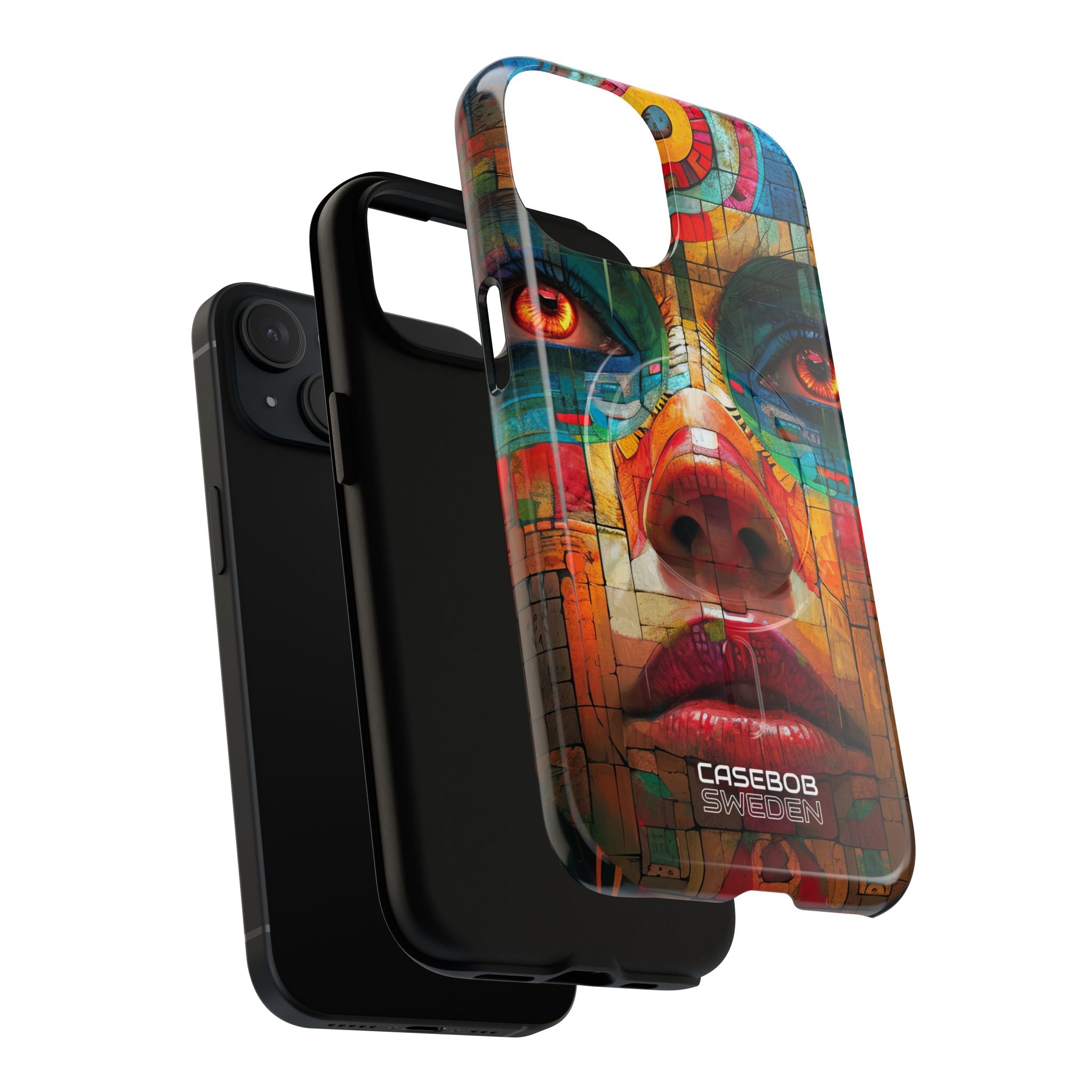 Ritratto Fiamma Geometrica iPhone 15 - Tough+