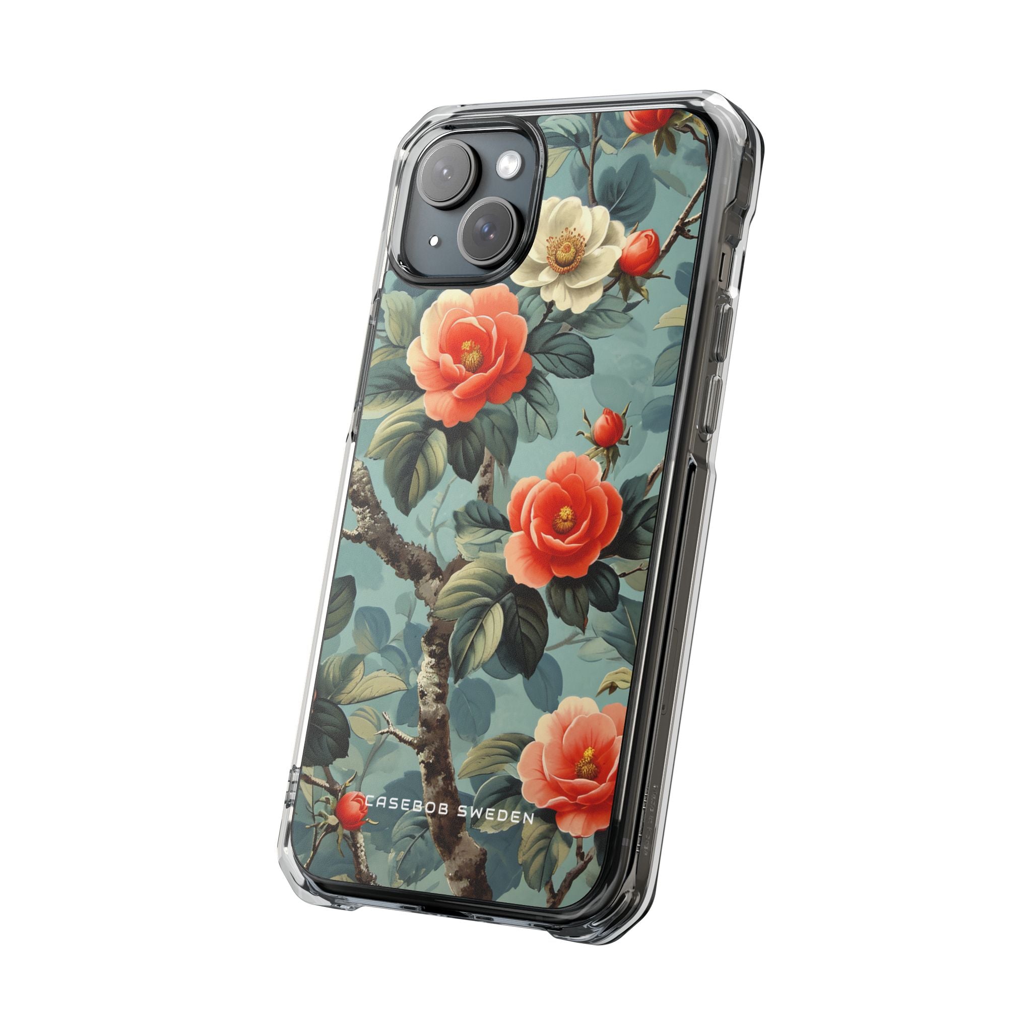 Vintage Floral Romance iPhone 15 - Clear Impact Phone Case