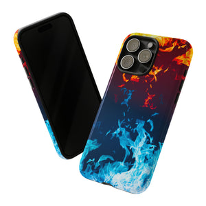 Red & Blue Flames - Protective Phone Case