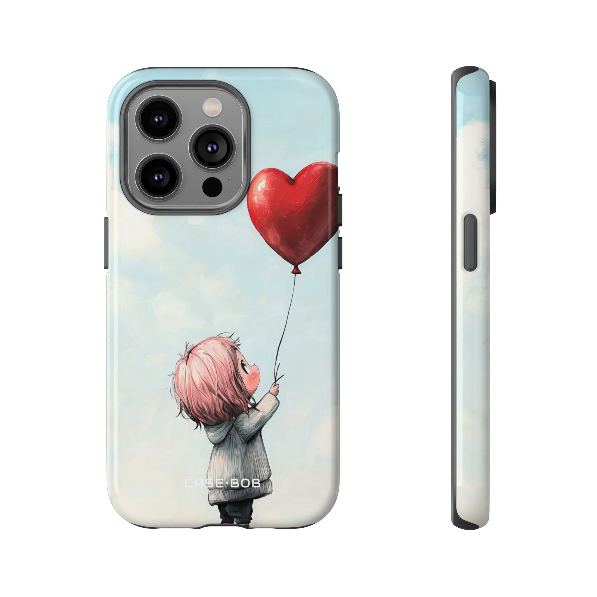 Heart Balloon Glow iPhone 14 Pro Case - Tough