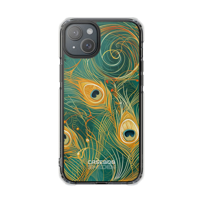 Vibrant Peacock Whirl iPhone 15 - Impact Clear+