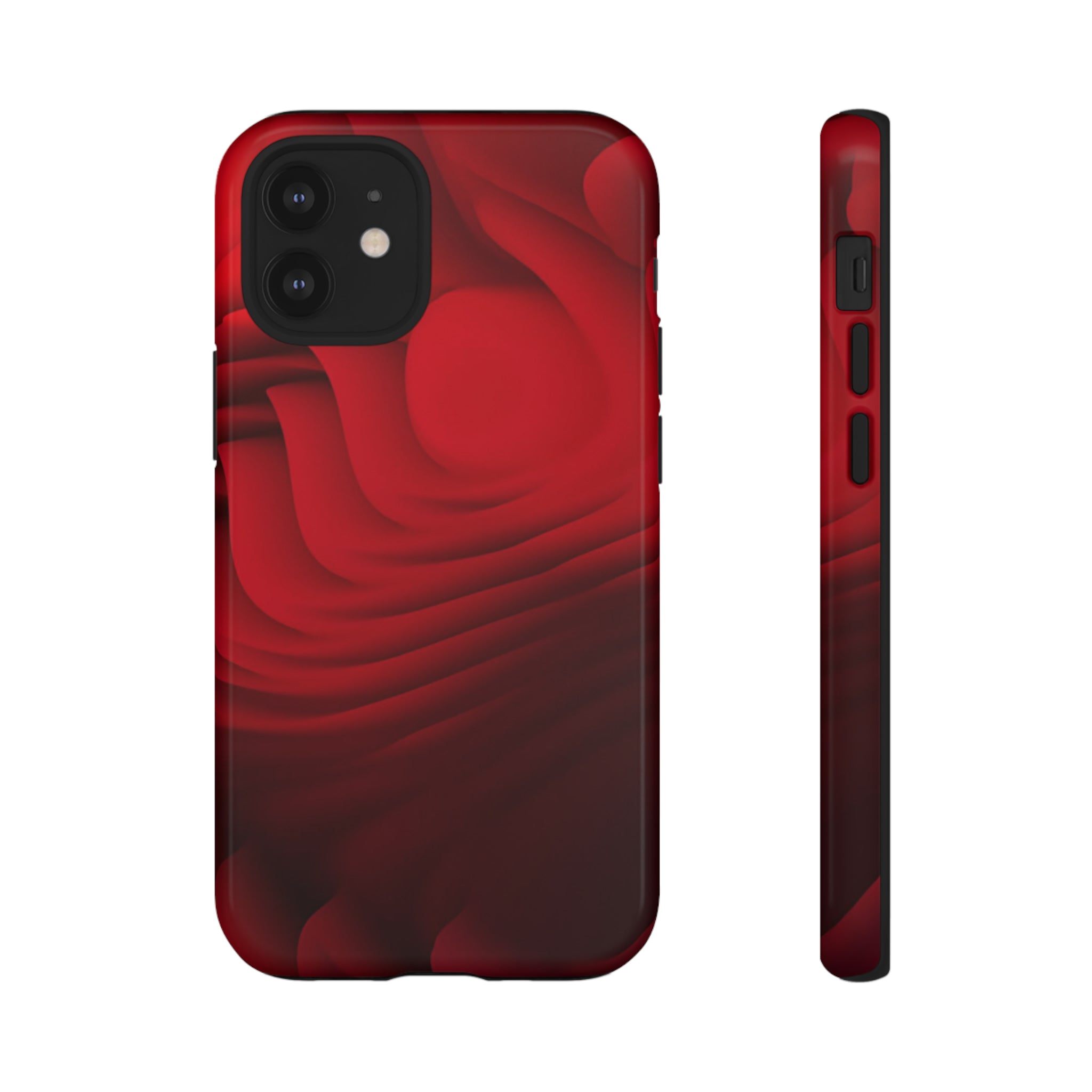 Red Center Waves - Protective Phone Case