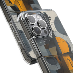 Cello Abstraction - Phone Case for iPhone (Clear Impact - Magnetic)