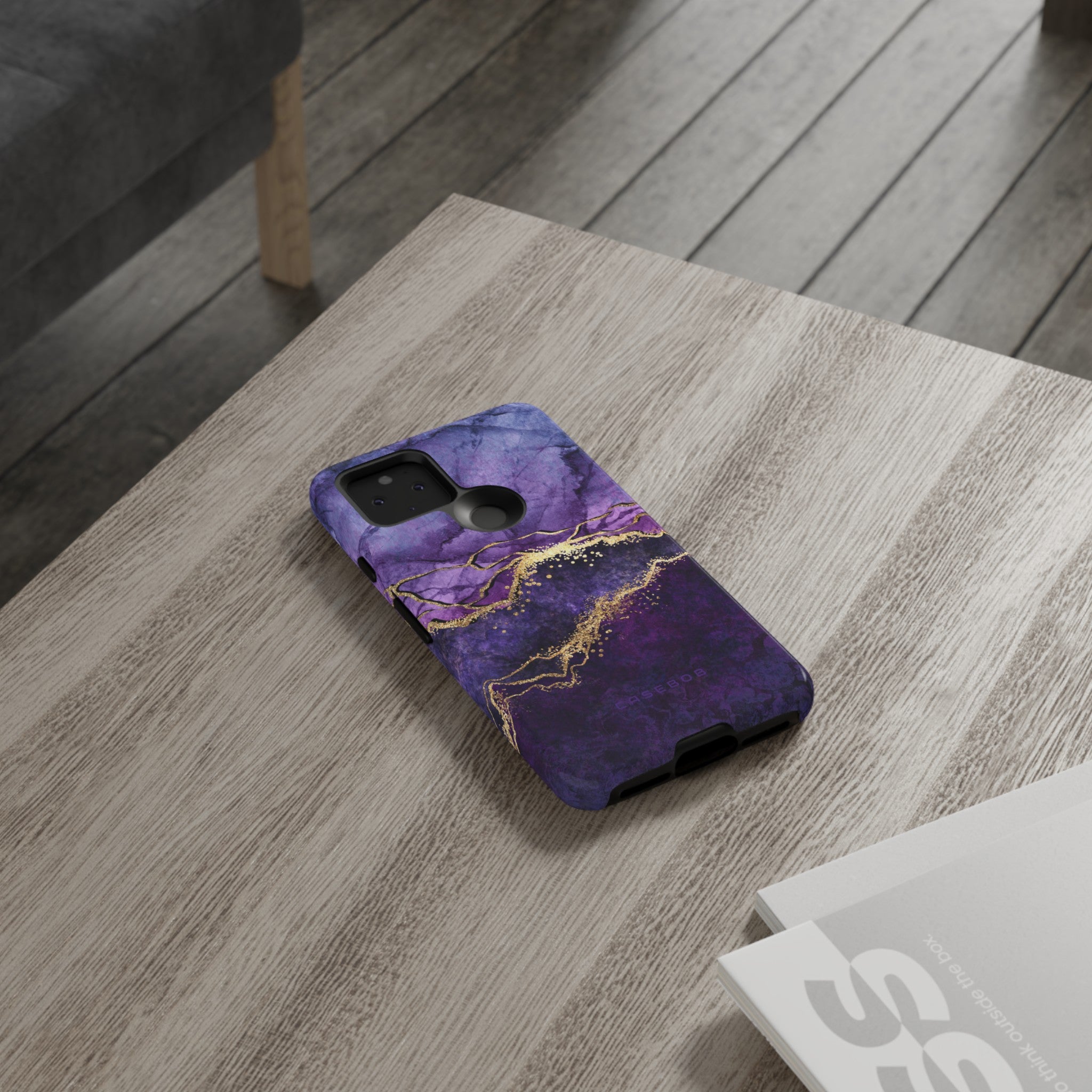 Purple Blue Marble - Protective Phone Case