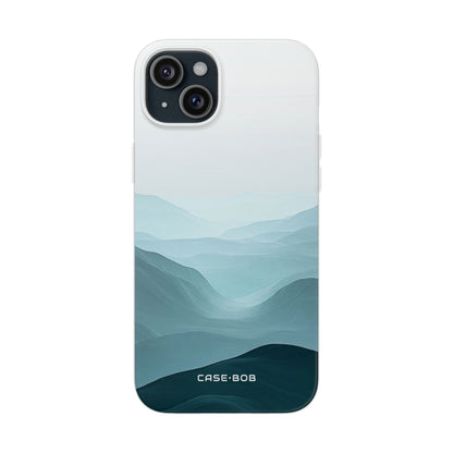 Teal Mist Mountains iPhone 15 Plus Case - Soft