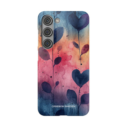 Watercolor Heart Art - Slim Samsung S23 Phone Case