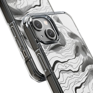 Topographic Serenity - Phone Case for iPhone (Clear Impact - Magnetic)