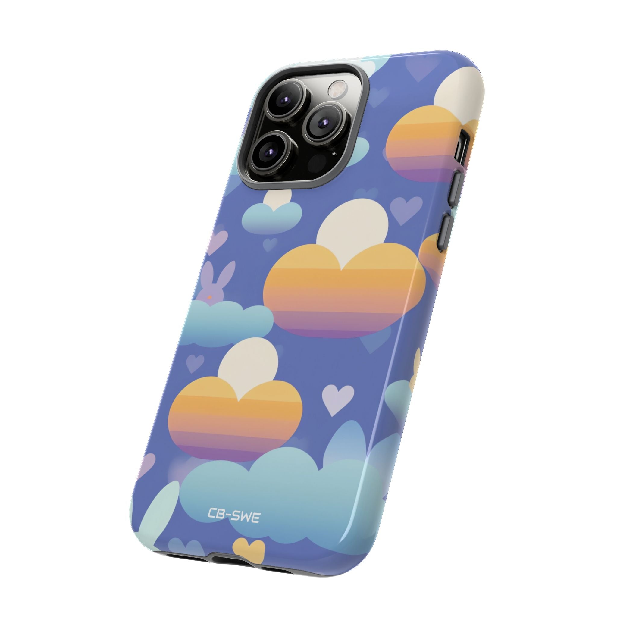 Bunnies Dance Among Clouds - iPhone Case