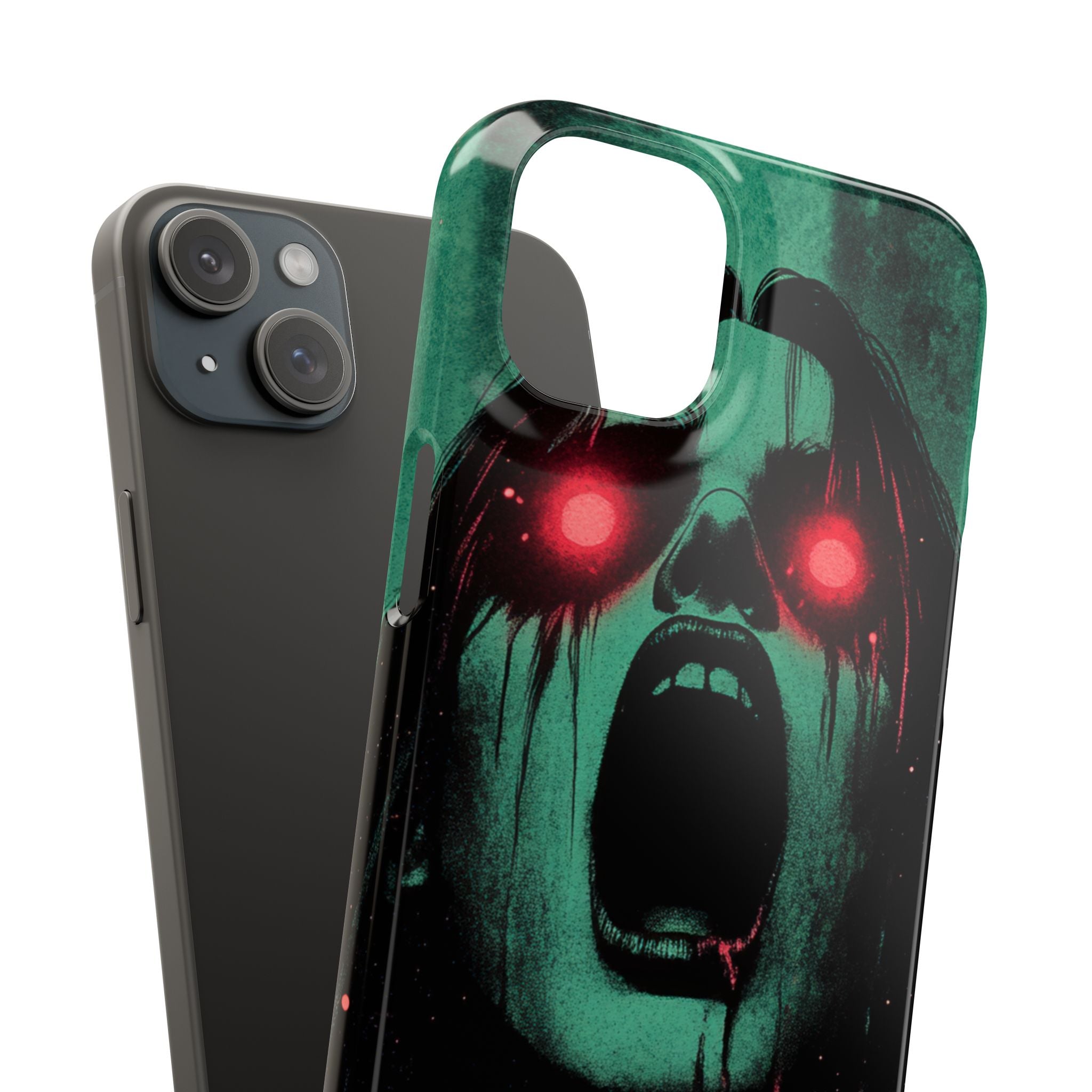 Haunting Glow of Gothic Eyes iPhone 15 - Slim Phone Case