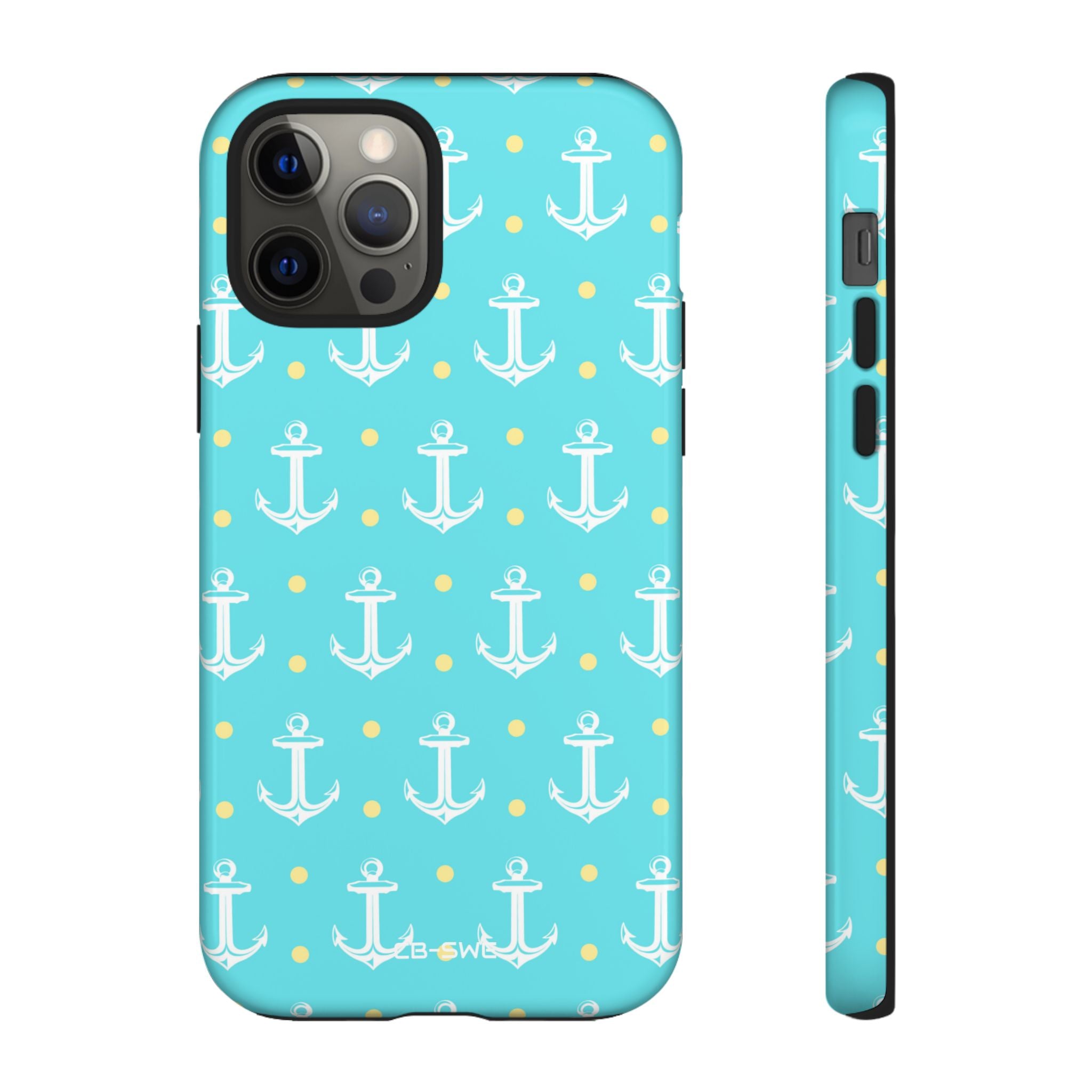 Nautical Anchors & Dots - iPhone Case