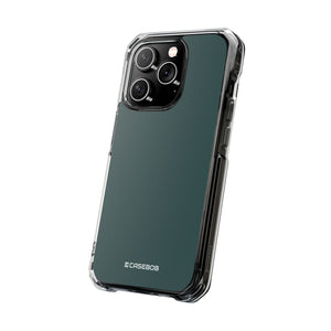 Dunkles Schiefergrau | Handyhülle für iPhone (Clear Impact Case – Magnetisch)