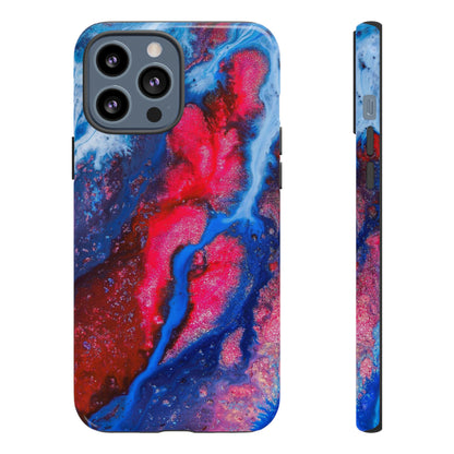 Red n Blue Ink Art iPhone Case (Protective) iPhone 13 Pro Max Glossy Phone Case