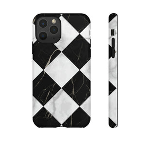 Check Marble - Protective Phone Case