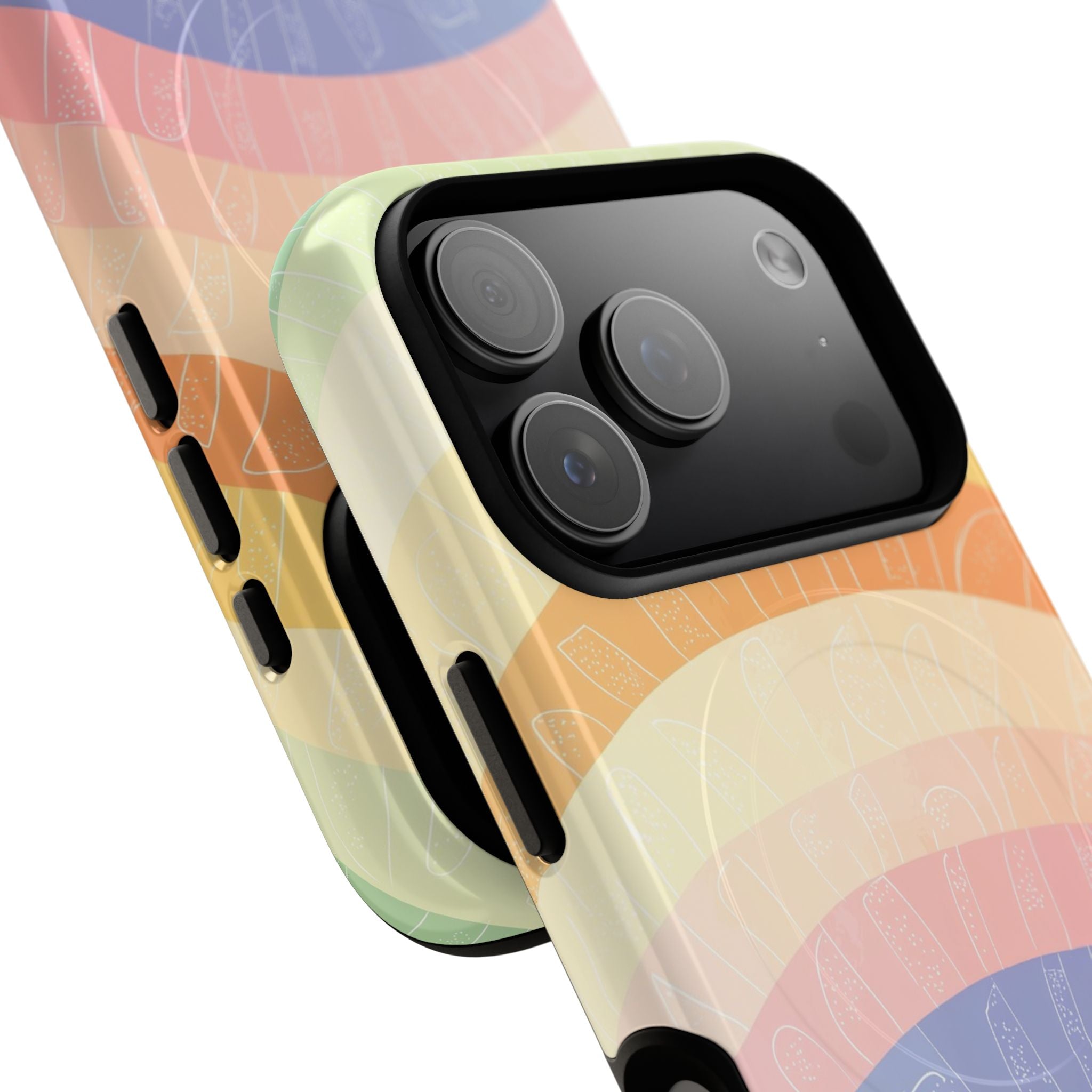 Pastel Rainbow Bands iPhone 17 Pro Case - Tough+
