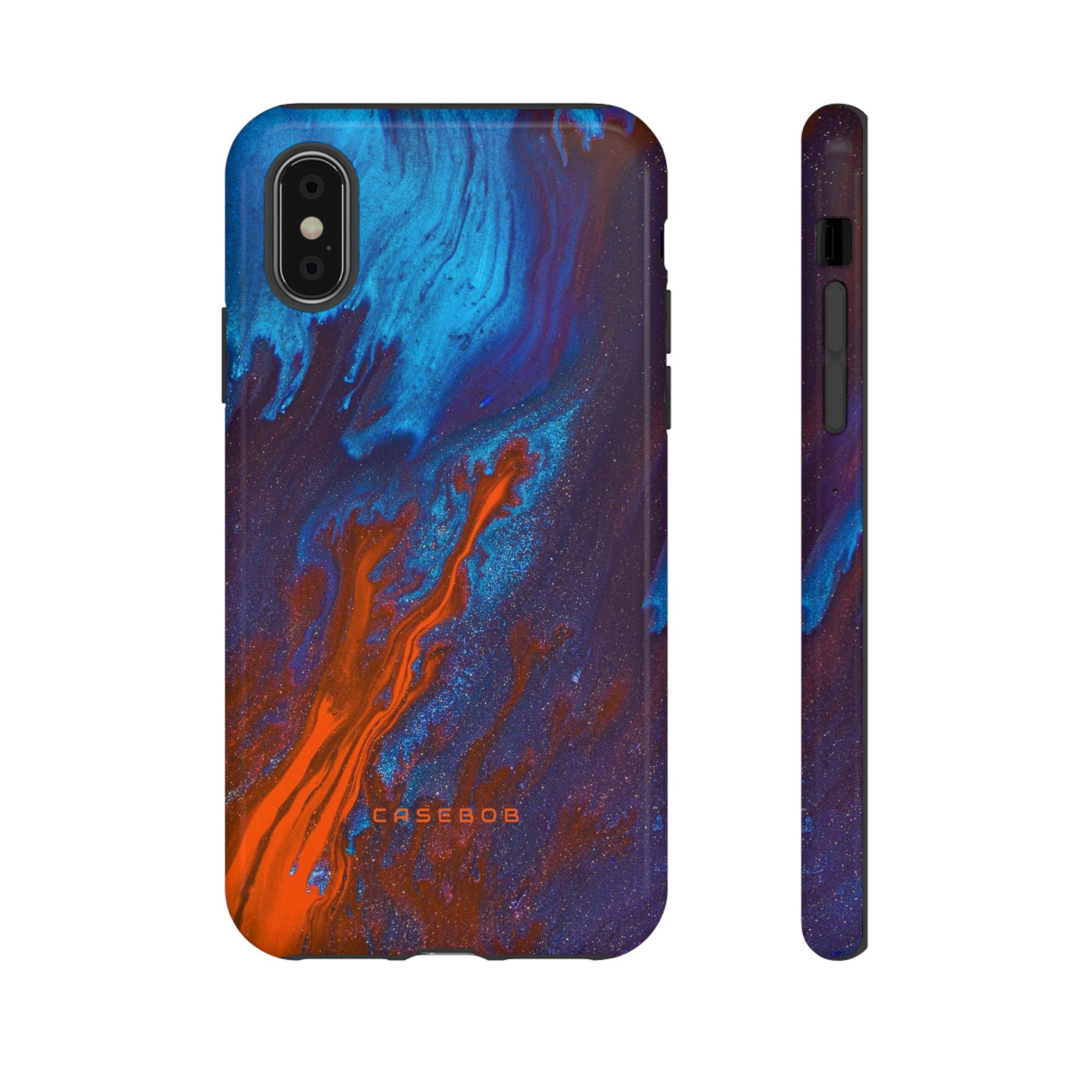 Orange Flame Ink Art - Protective Phone Case