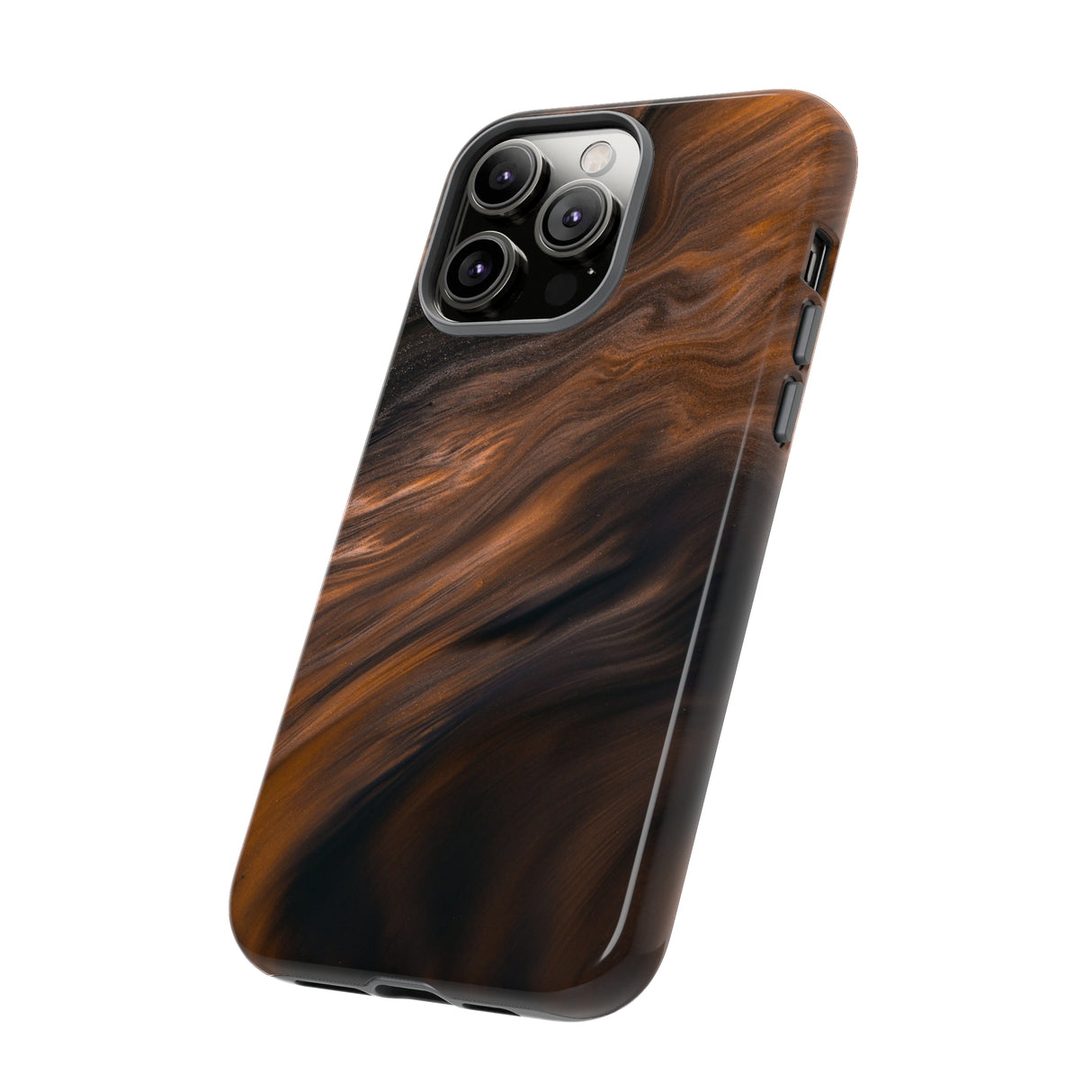 Brown Mist Ink Art iPhone Case (Protective) Phone Case