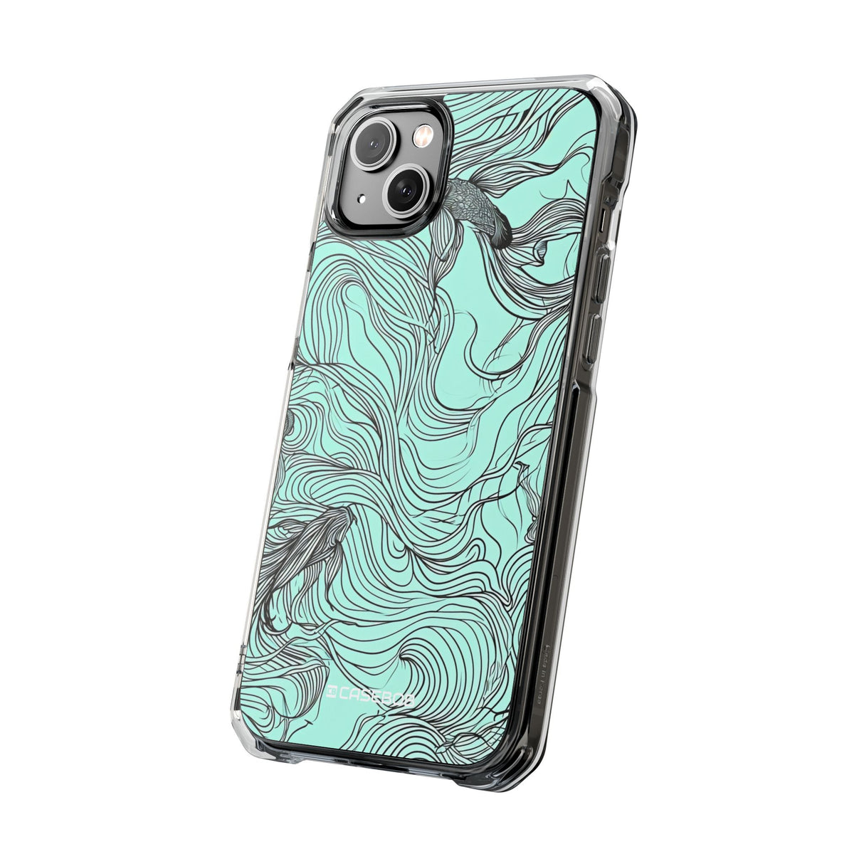 Aqua Serenity - Phone Case for iPhone (Clear Impact - Magnetic)