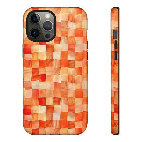 Orange Blaze: Square Gradient - Protective Phone Case