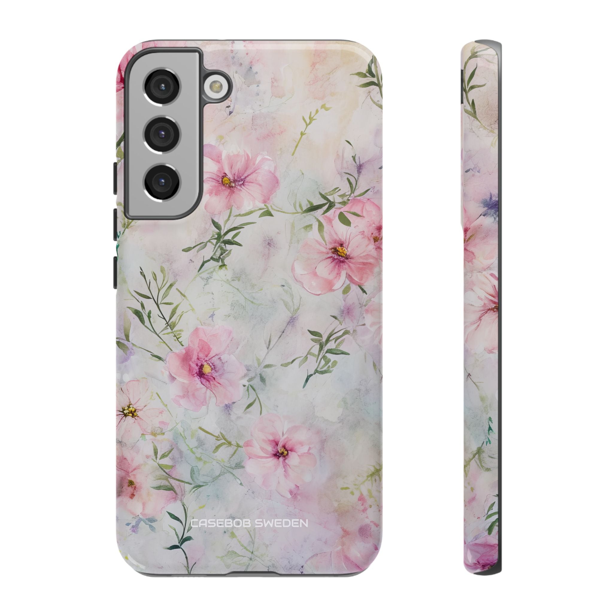 Pink Floral Watercolor Decor - Tough Samsung S22 Phone Case