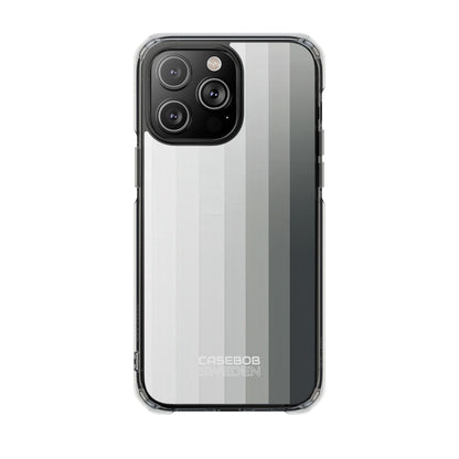 Silver Gradient Stripes iPhone 14 - Impact Clear+