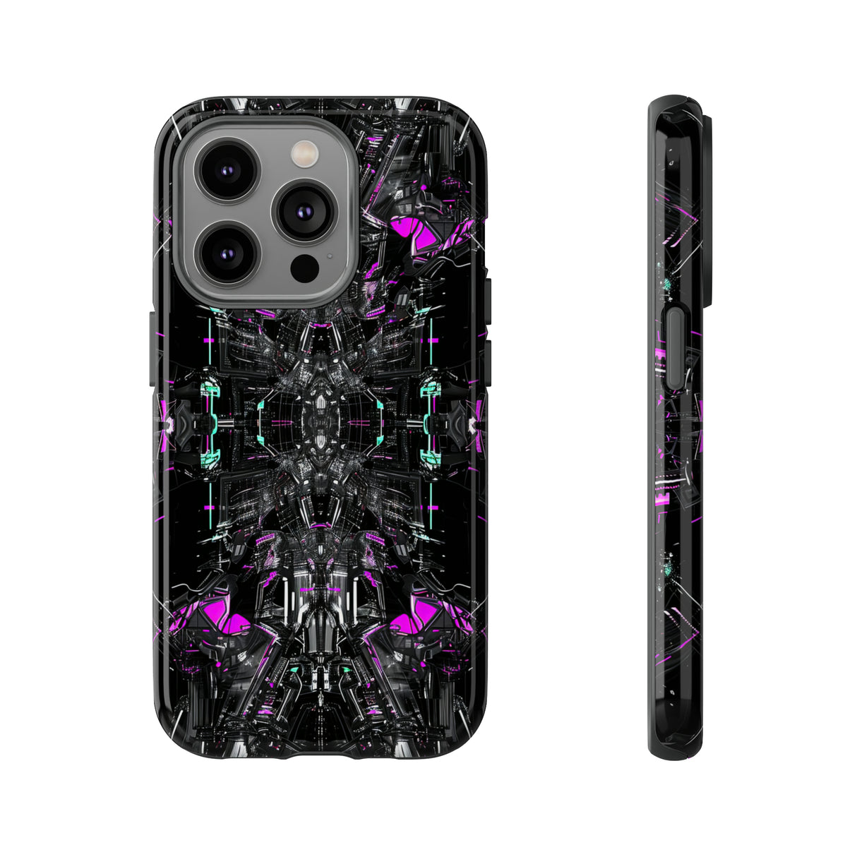 Purple Grid Mirage - Protective Phone Case