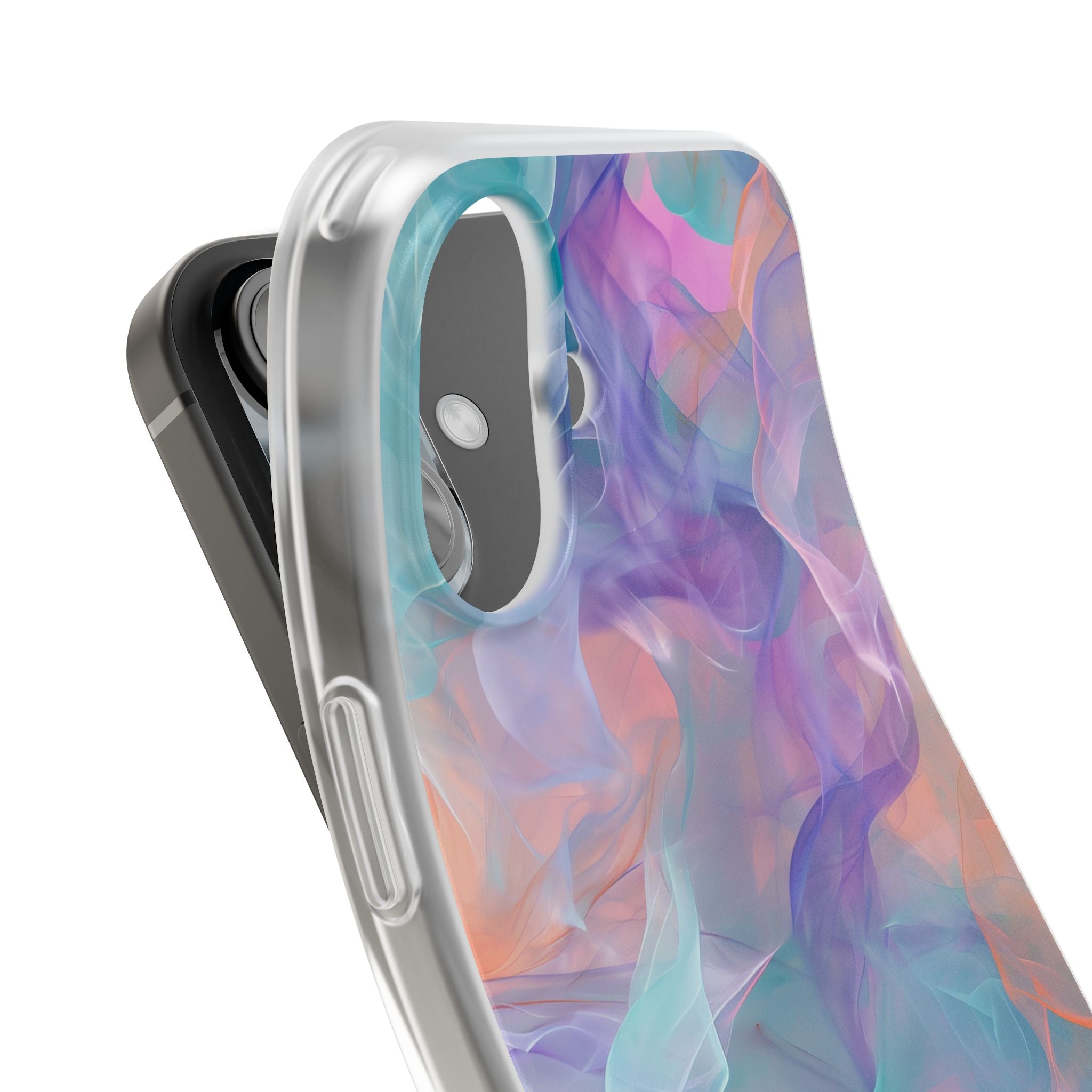 Dreamy Teal Flow - Flexi iPhone 16 Phone Case