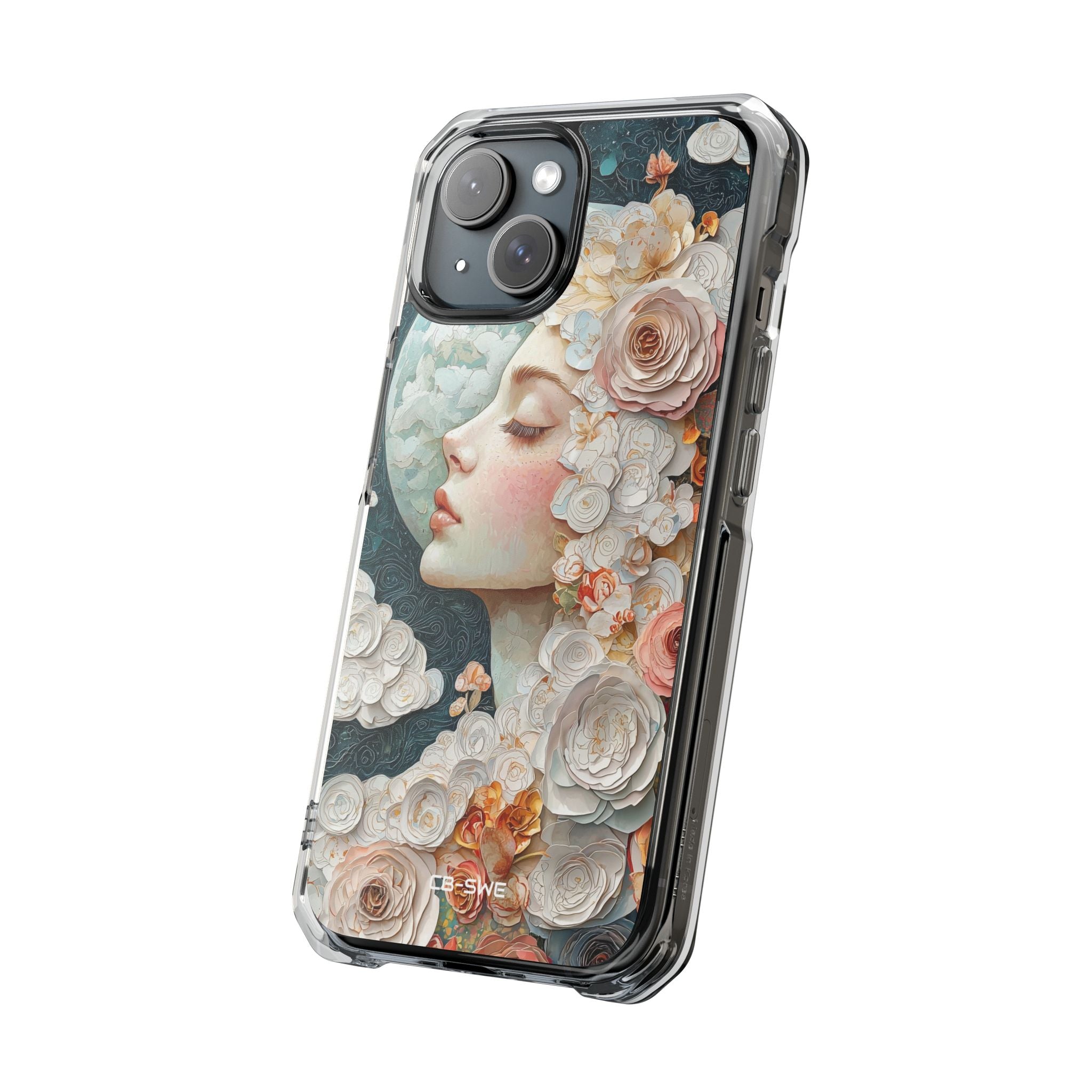Moon Embraces Flowers iPhone Case - Impact