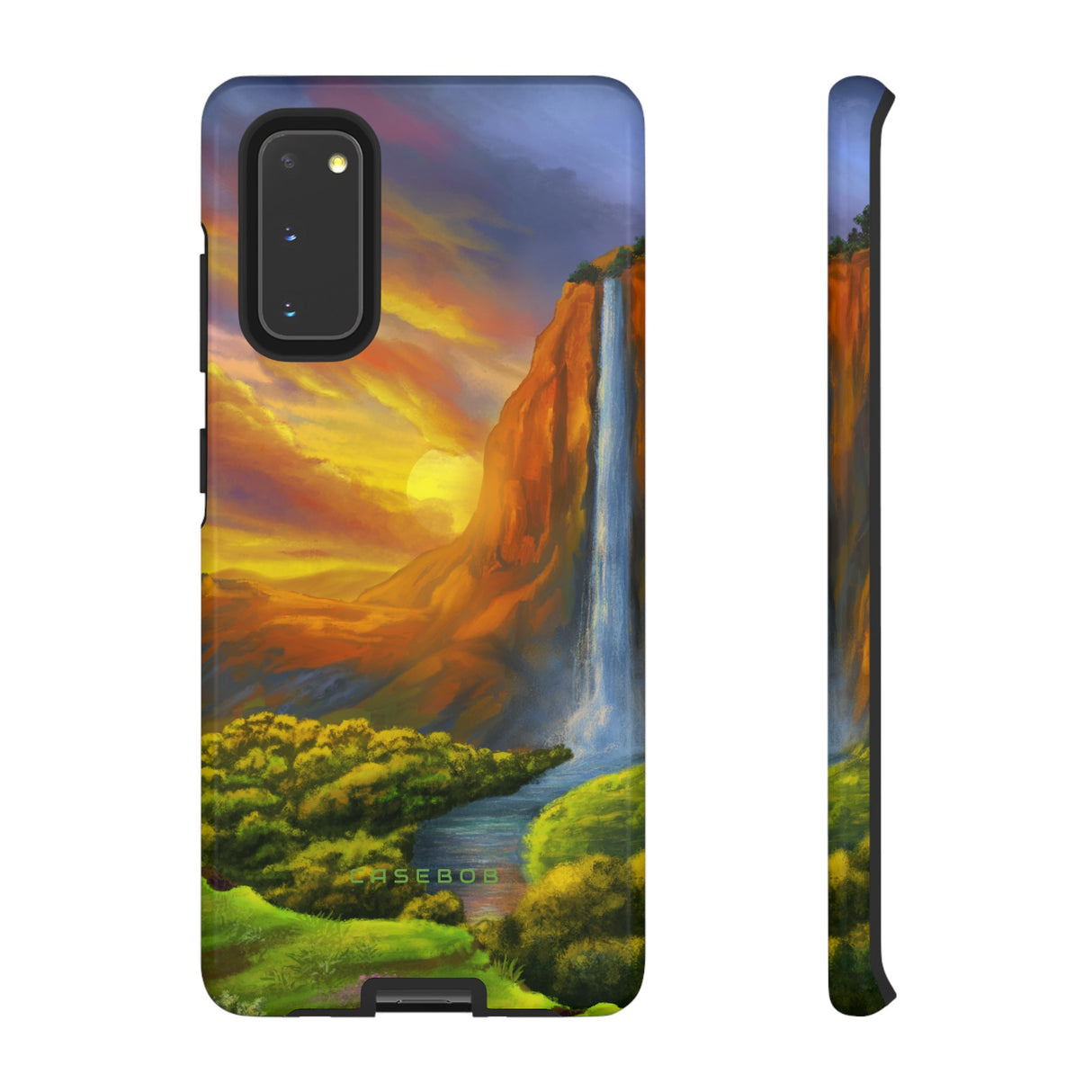 Fantasy Landscape with Waterfall - Protective Phone Case