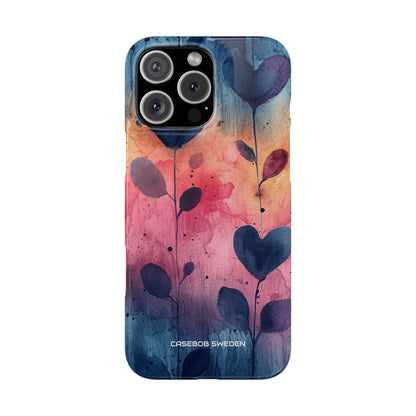 Watercolor Heart Art - Slim iPhone 16 Phone Case