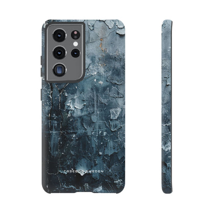 Weathered Blue Tapestry with Cracked Layers  Samsung S21 - Tough Phone Case