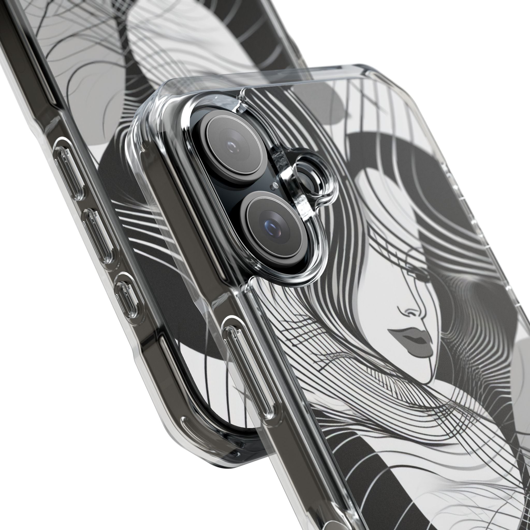 Orange Wave Motion iPhone 16 - Impact Clear+