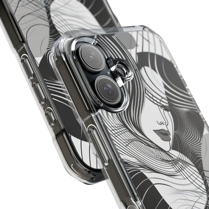 Orange Wave Motion iPhone 16 - Impact Clear+