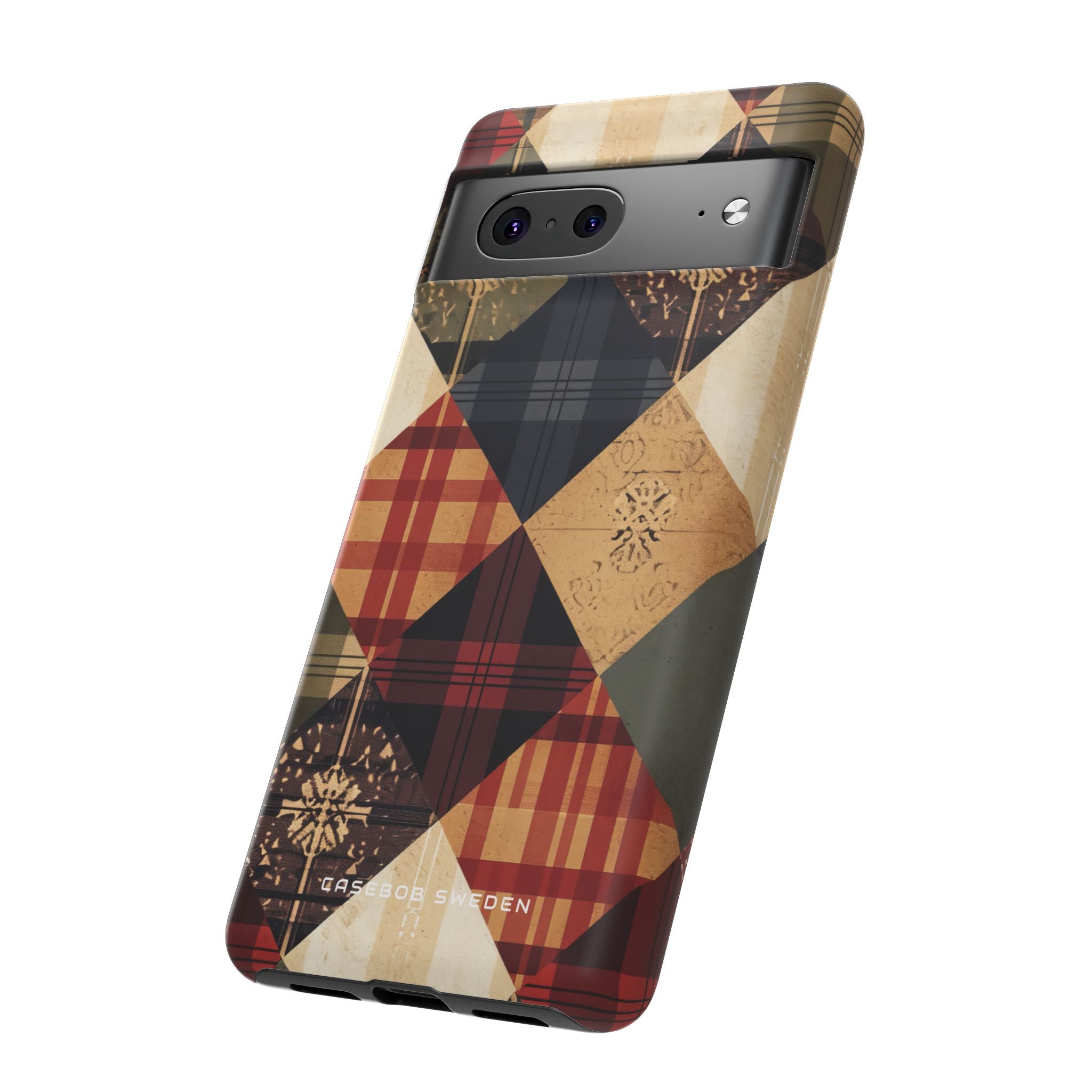 Rustic Geometric Patchwork Harmony Google Pixel 7 - Tough Phone Case