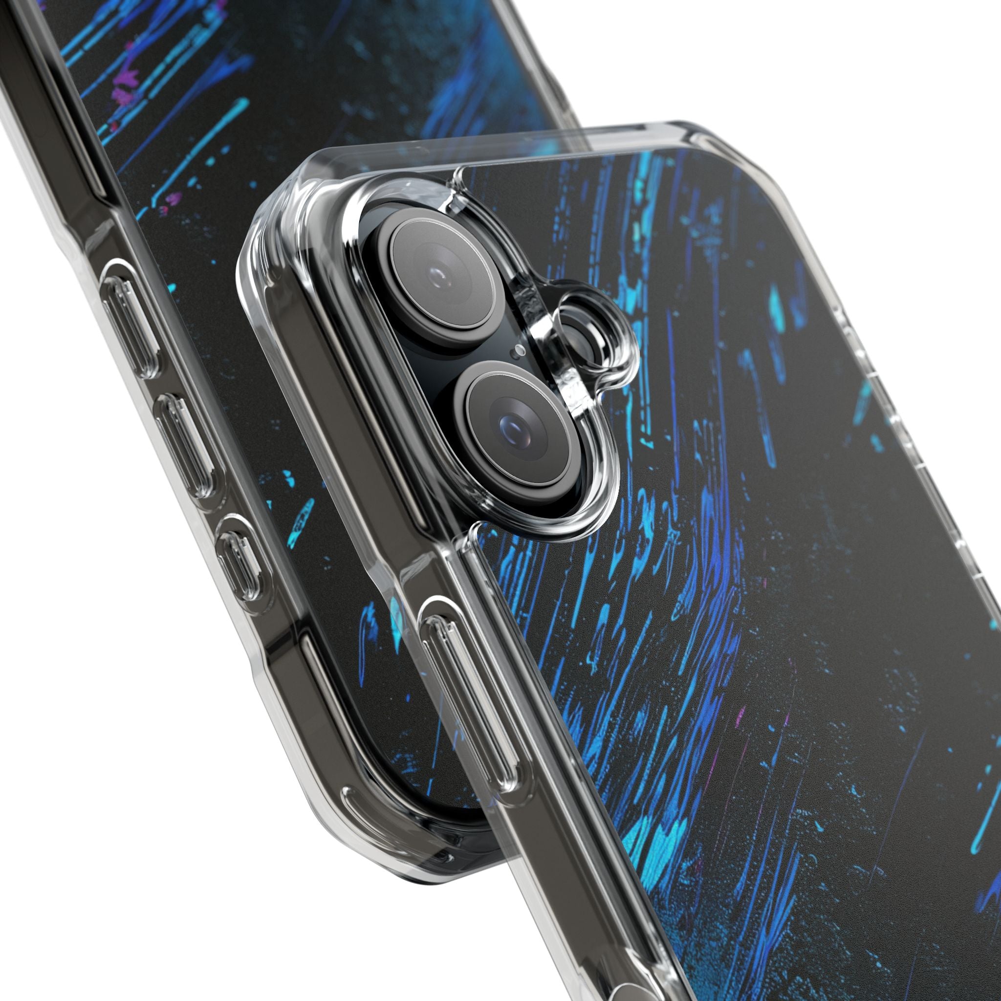 Midnight Blue Currents iPhone 16 - Impact Clear+