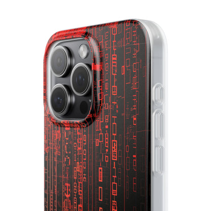 Crimson Glyphs iPhone 15 Pro Max Case - Soft
